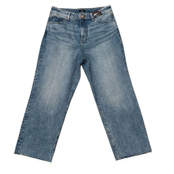 NWT Express Straight Ankle High Rise Jeans Size 8S (Short) - Picture 1 of 12